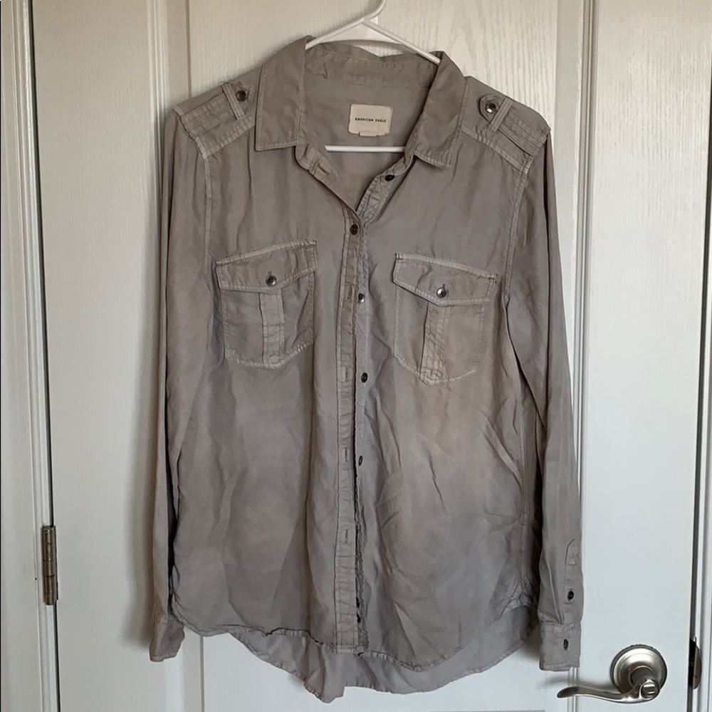 Fade detailed button up shirt